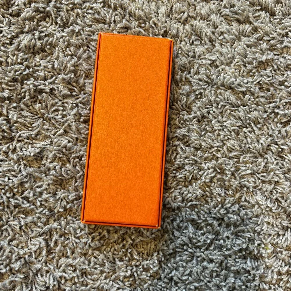 Authentic Hermes Orange Gift Box with Matching Shopping Bag Jewelry Box